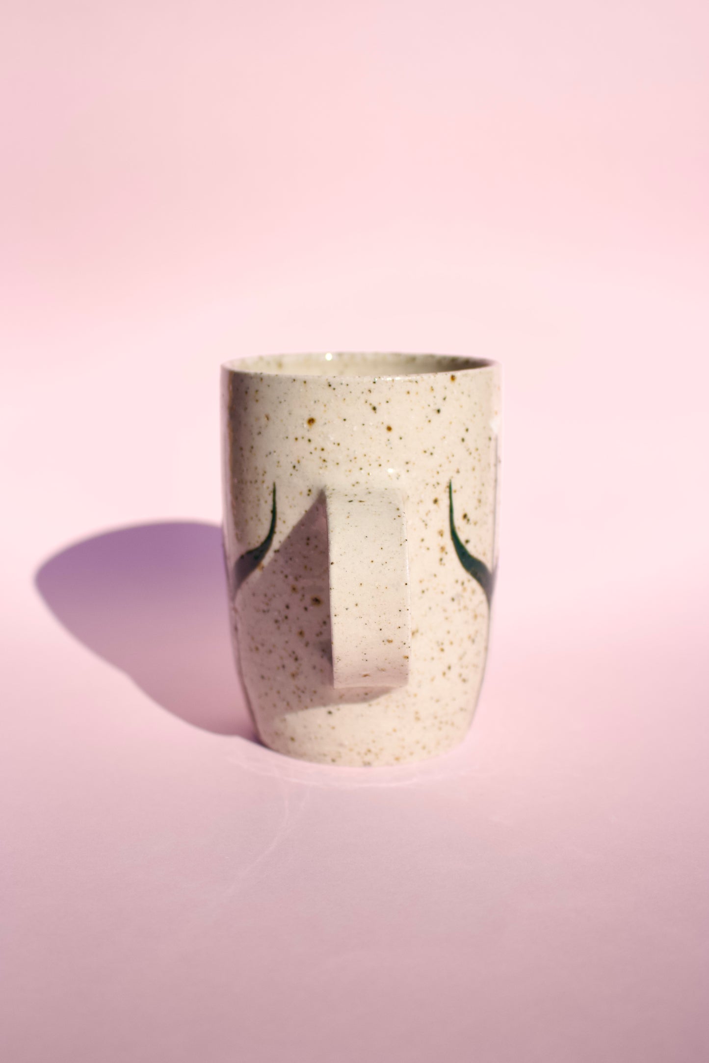 White Tall Tulip Mug