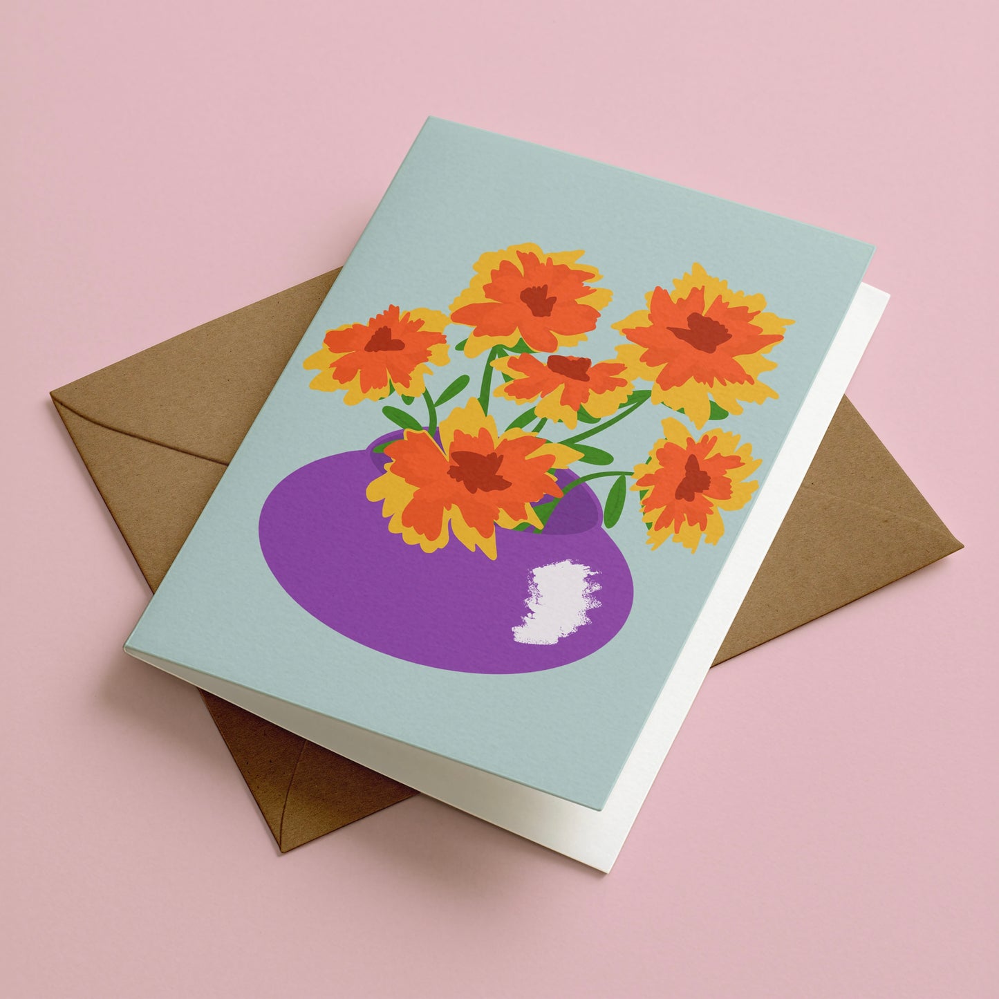 Marigolds Greeting Card