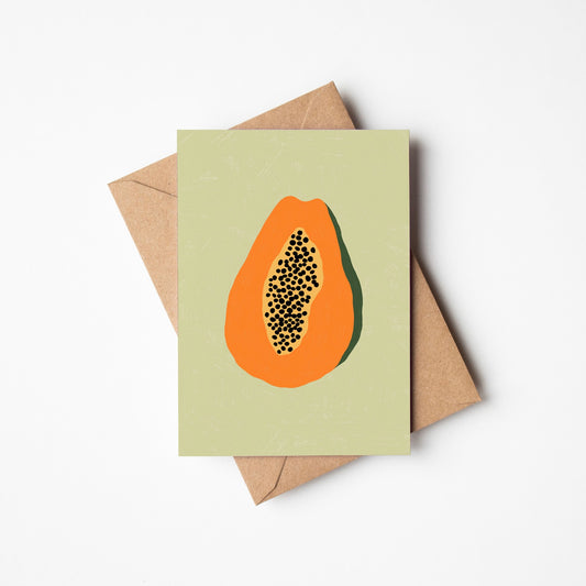 Papaya Greeting Card