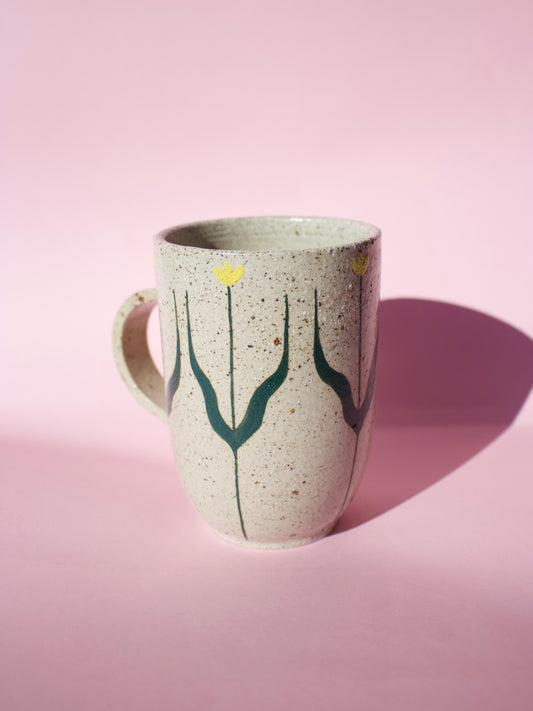 Yellow Tall Tulip Mug