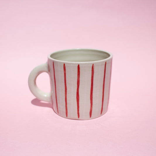 Red & White Stripe Mug