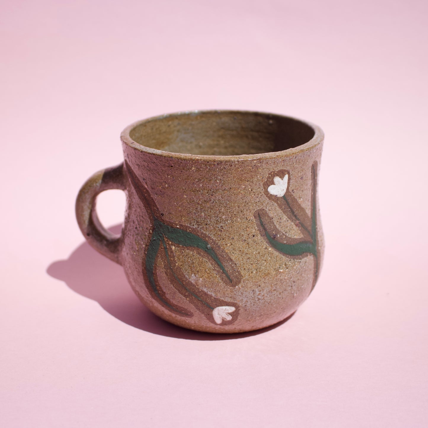 White Flowing Tulips Mug