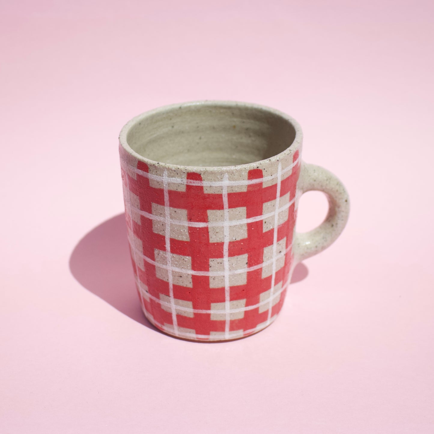 Red & White Gingham Mug