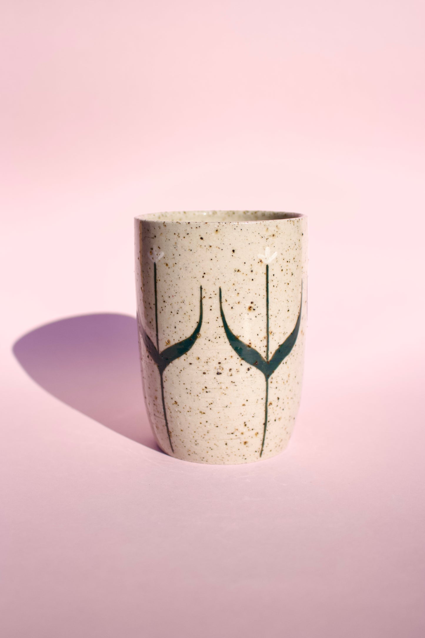 White Tall Tulip Mug