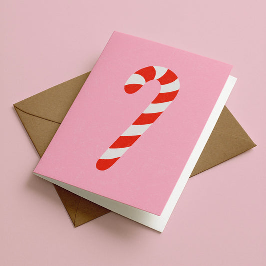 Candy Cane Greeting Card