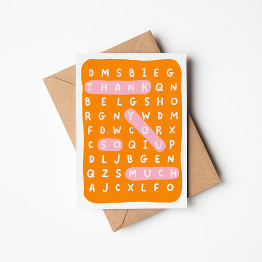 Word Search Greeting Card