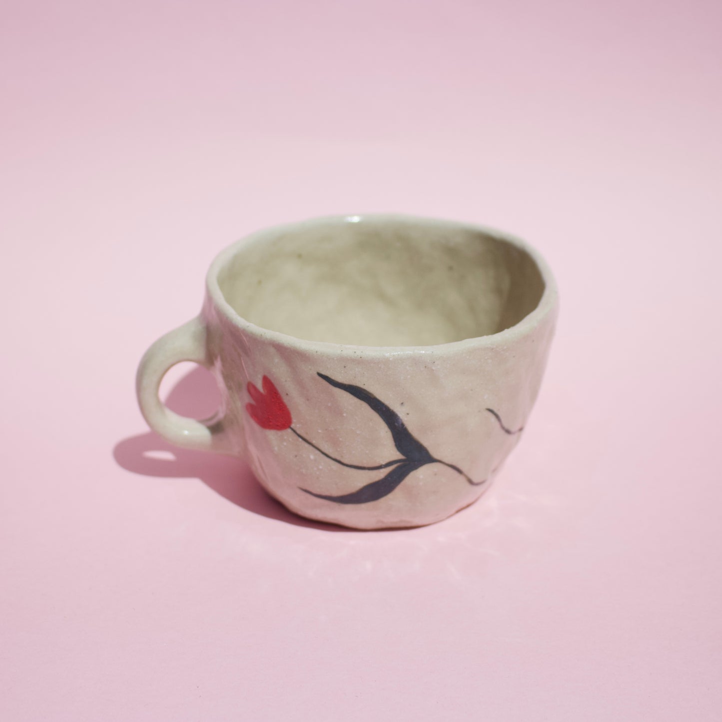 Red Flowing Tulips Mug