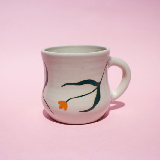 Orange Flowing Tulips Mug