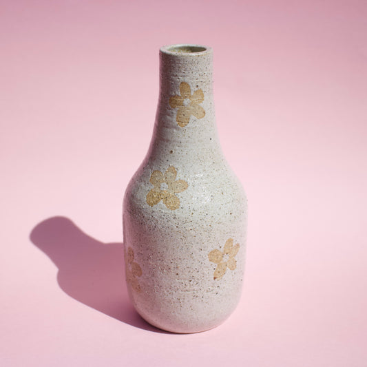 Daisy Bottle Vase Speckled