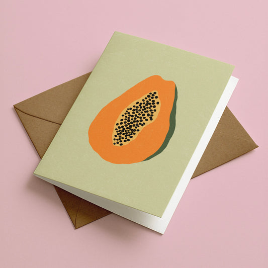 Papaya Greeting Card