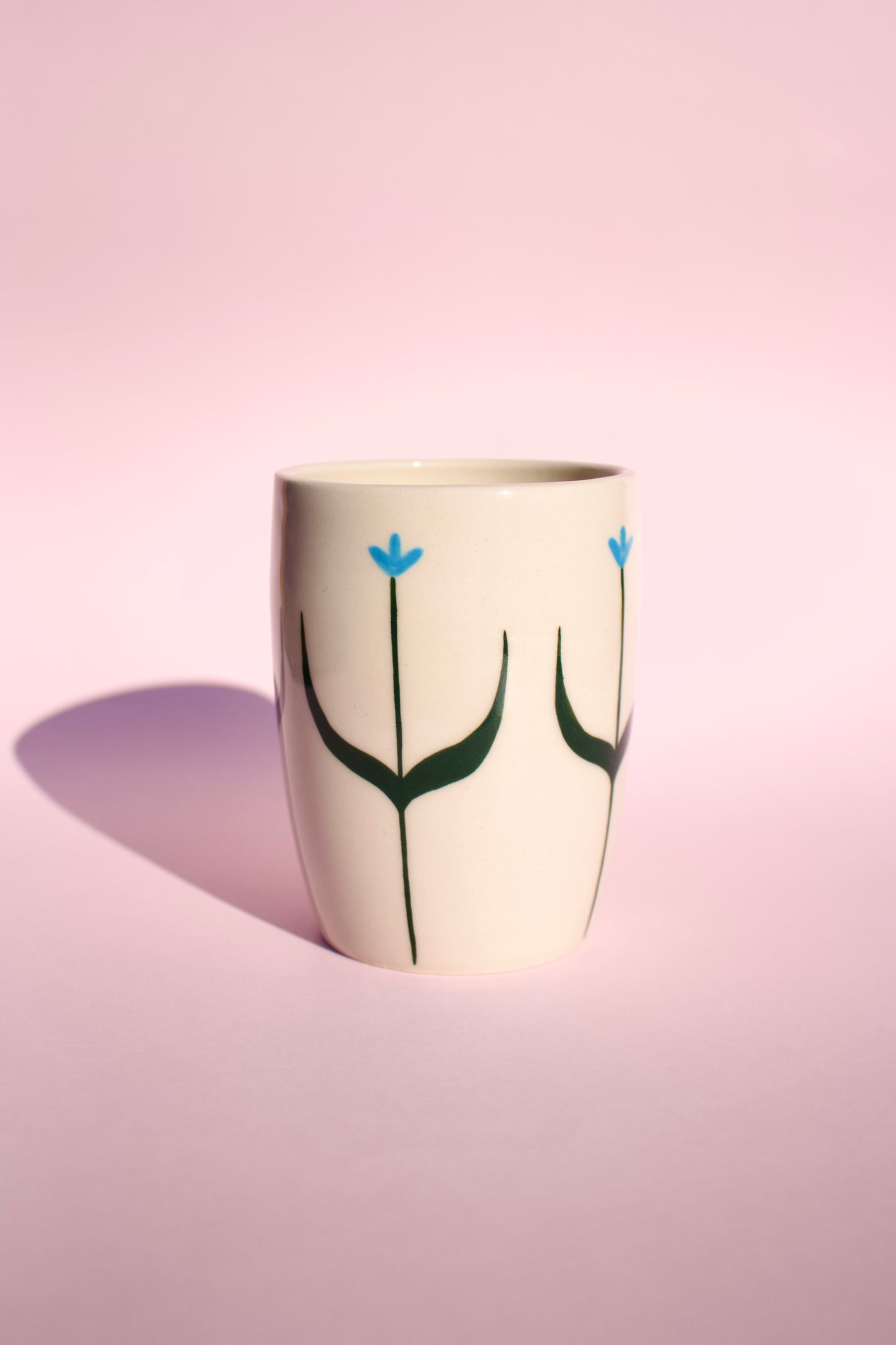Turquoise Tall Tulip Mug