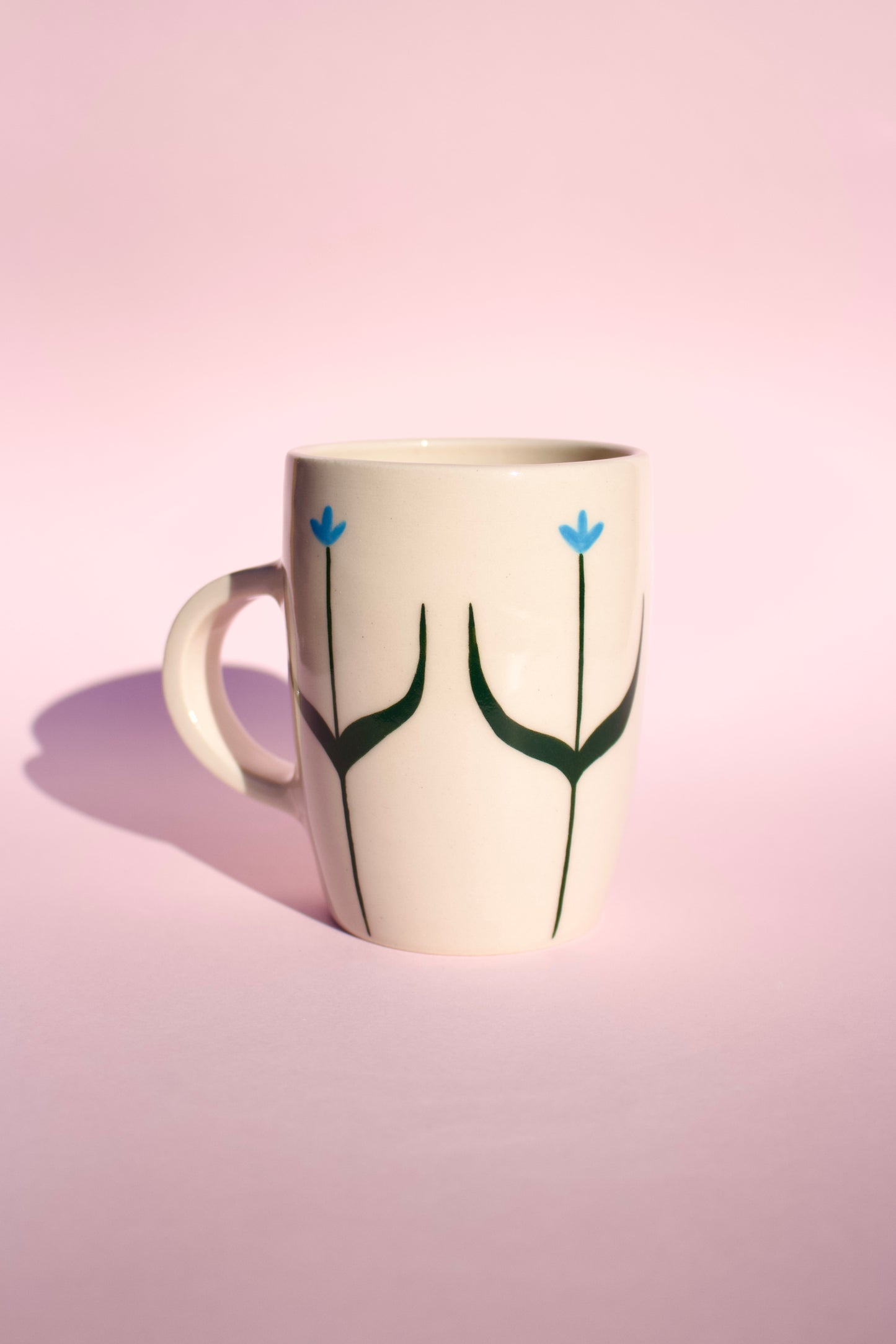 Turquoise Tall Tulip Mug