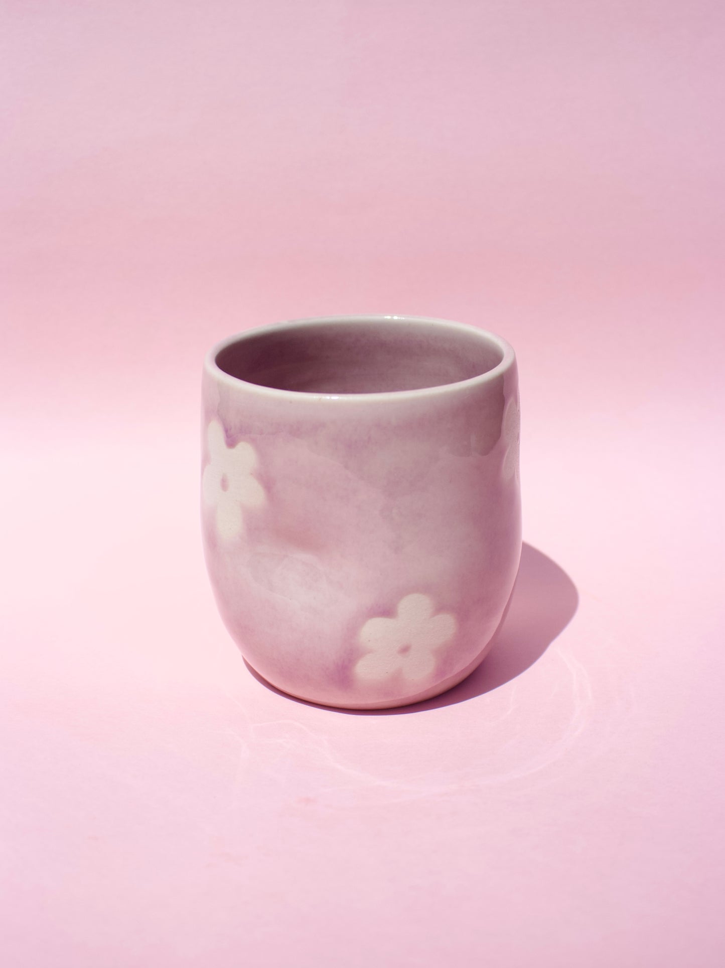 Lilac Daisy Thumb Cup