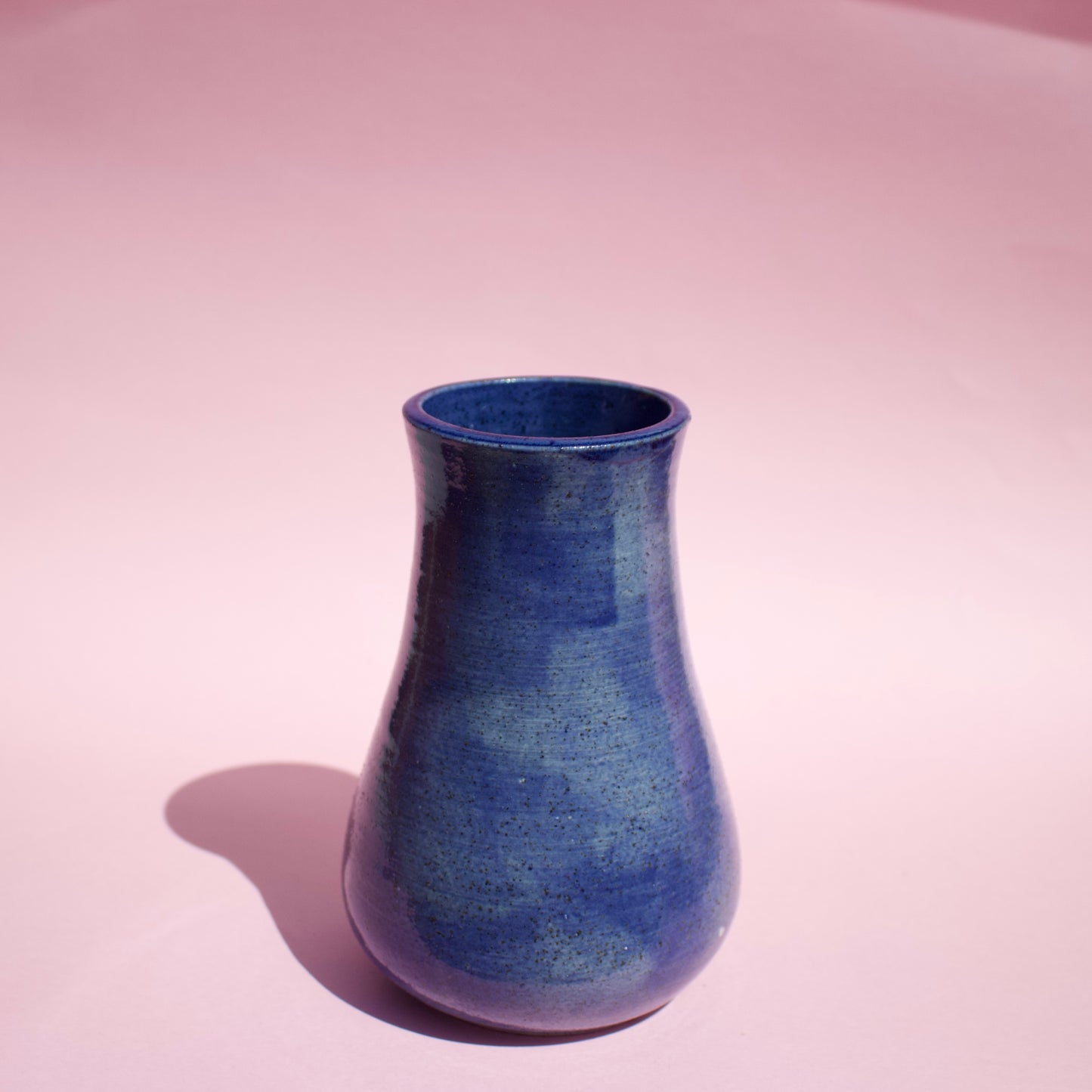 Speckled Blue Belly Vase