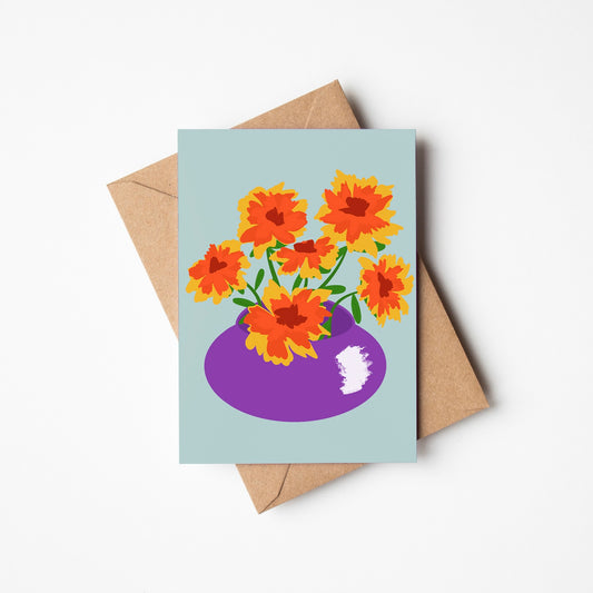 Marigolds Greeting Card