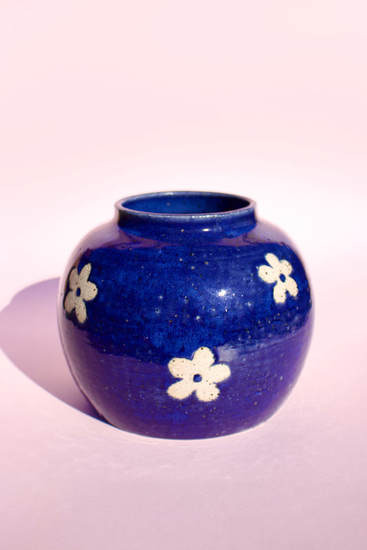 Blue Daisy Vase