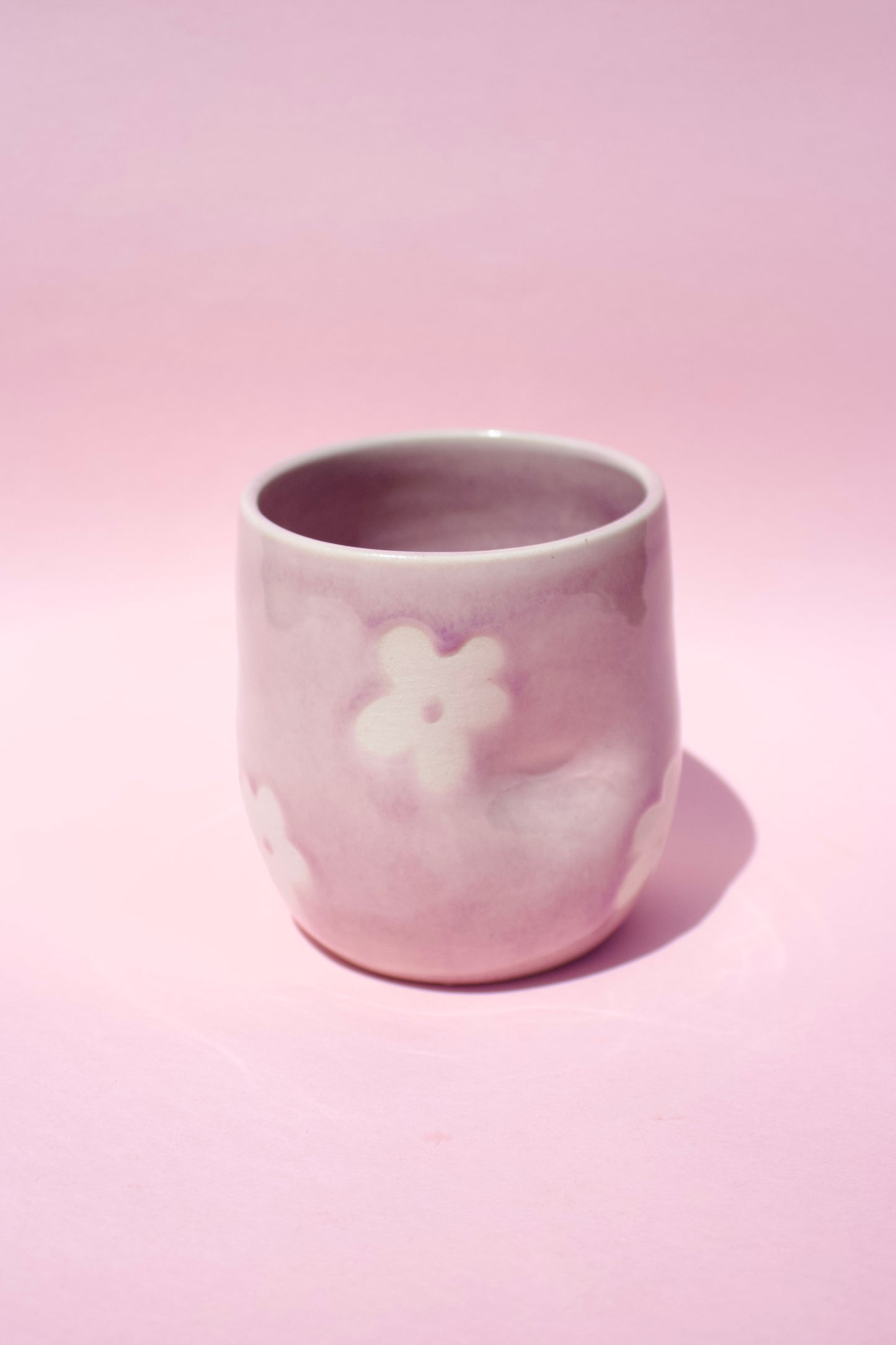 Lilac Daisy Thumb Cup