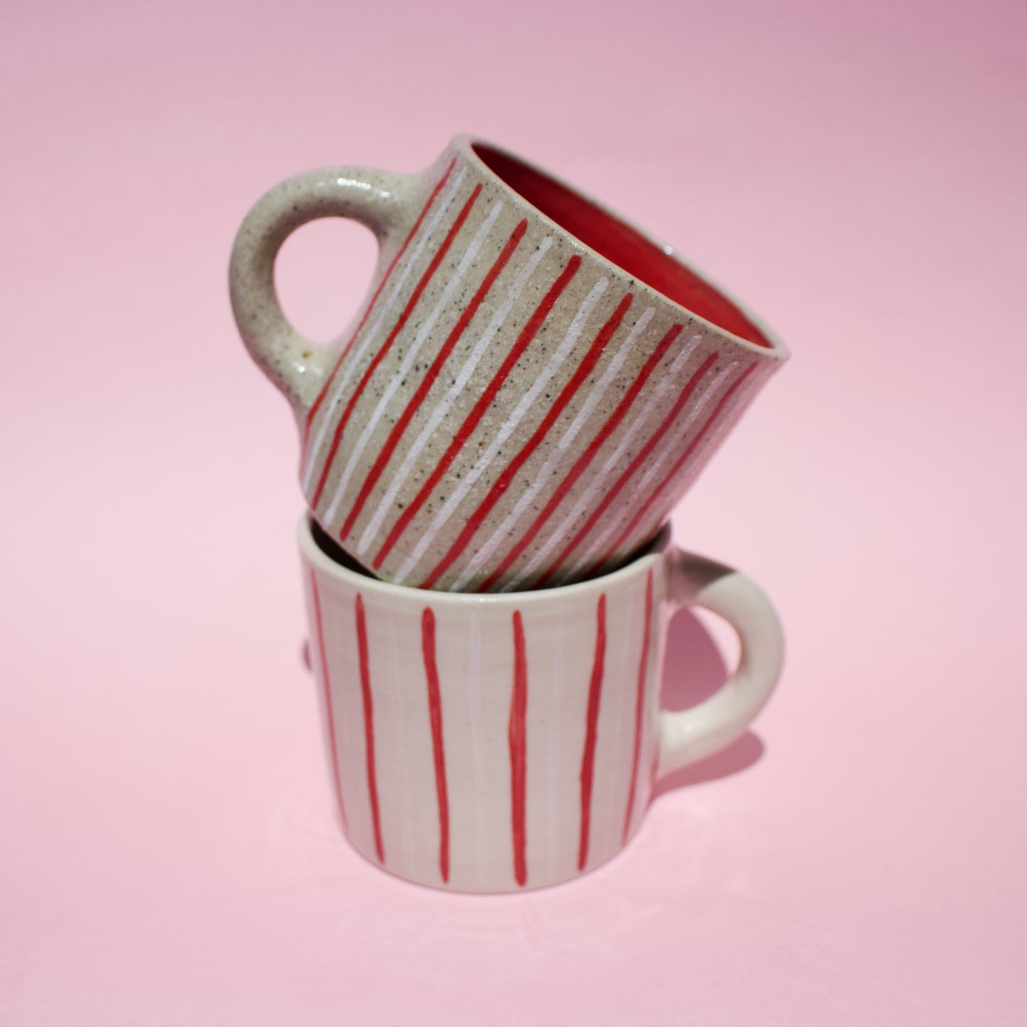 Red & White Stripe Mug