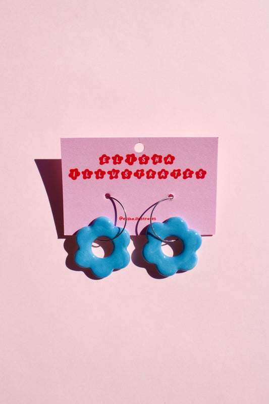 Round Daisy Earrings