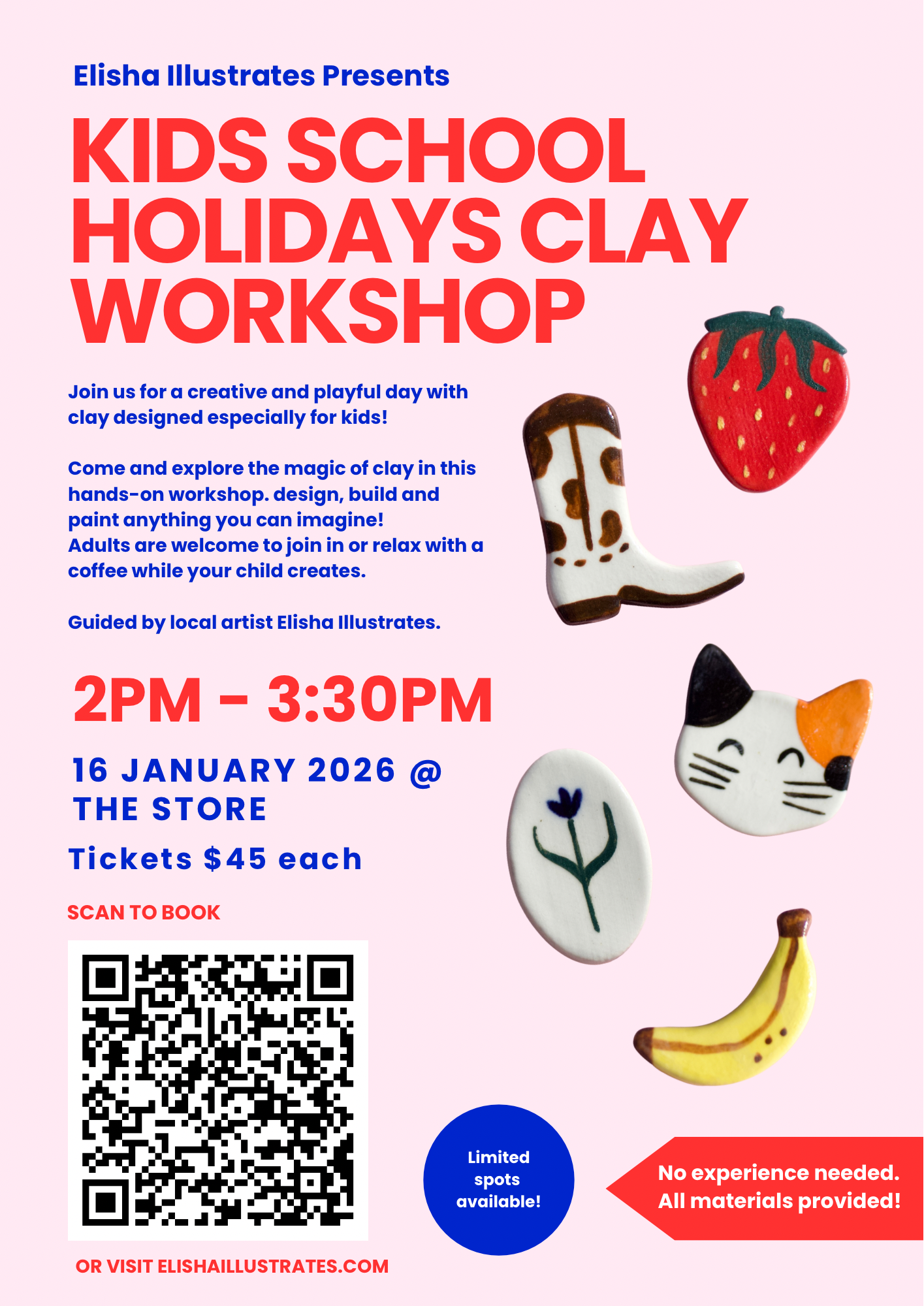 Kids School Holiday Clay Workshop