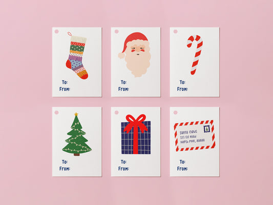Christmas Gift Tags 6pk Assorted