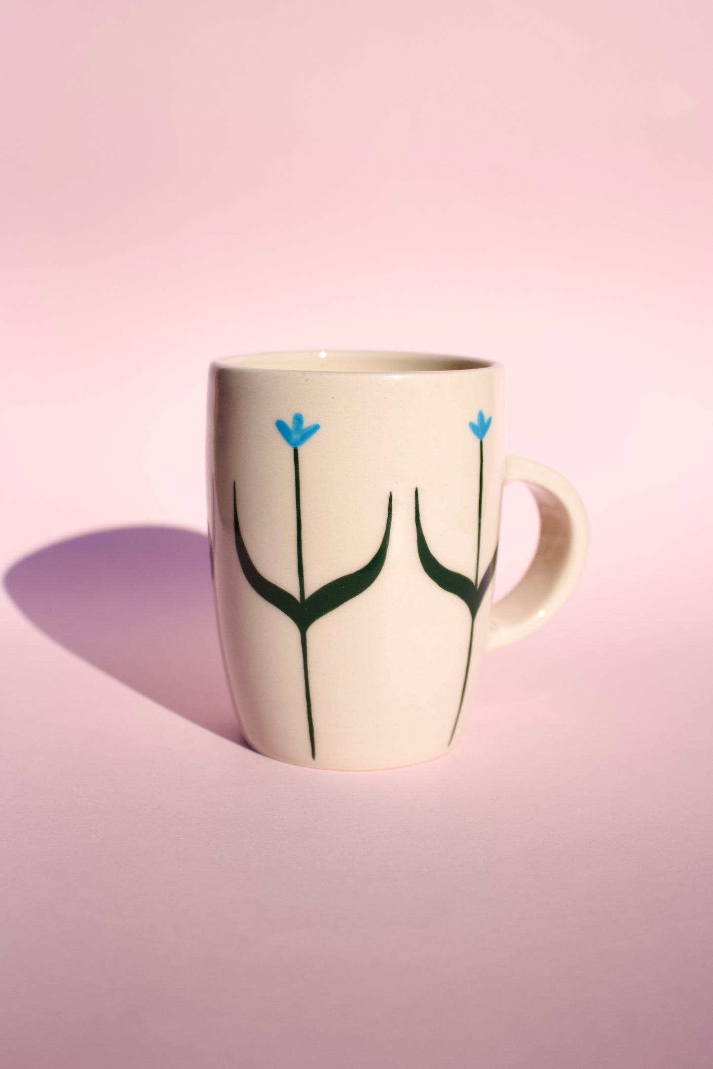Turquoise Tall Tulip Mug