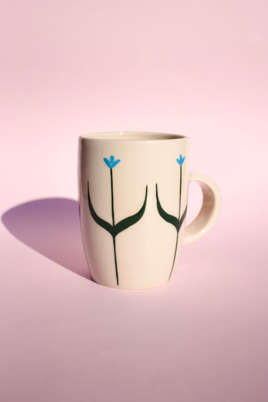 Turquoise Tall Tulip Mug