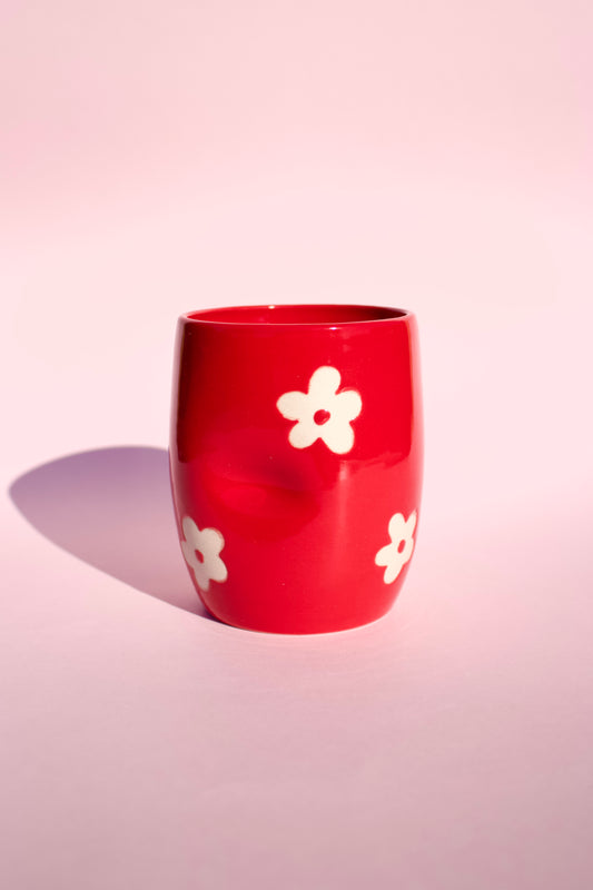 Red Daisy Thumb Cup 2