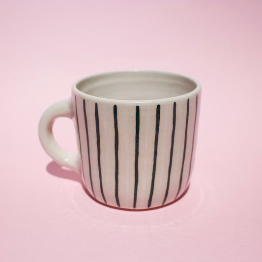 Green & White Stripe Mug