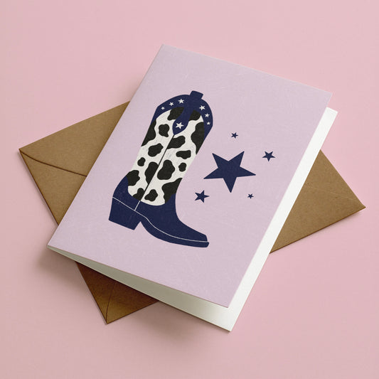 Cowboy Boot Greeting Card