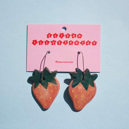 Strawberry Drop Earrings