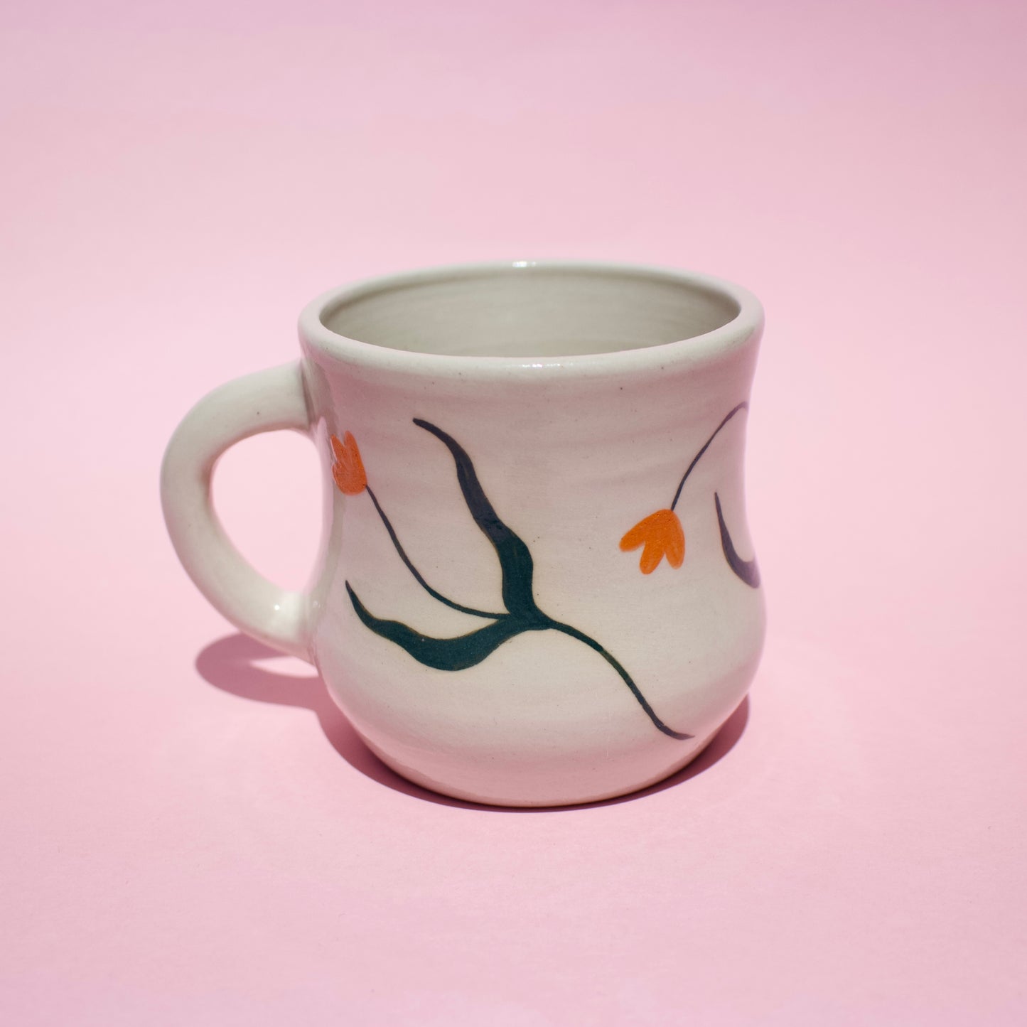 Orange Flowing Tulips Mug