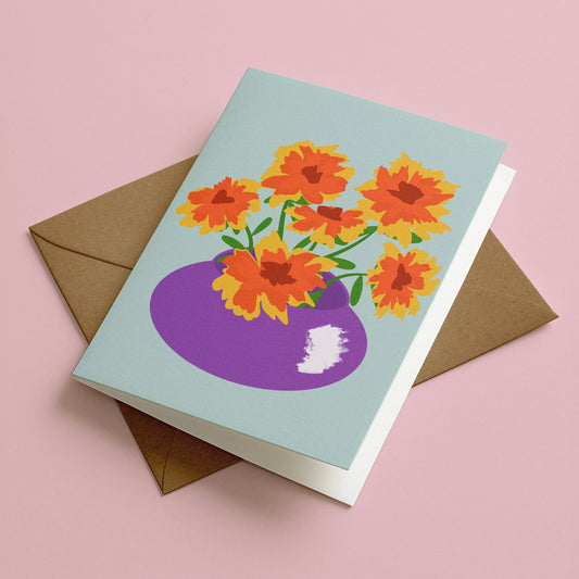 Marigolds Greeting Card