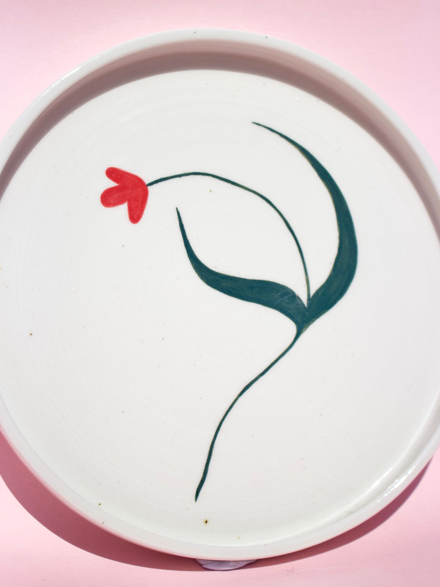 Red Tulip Plate