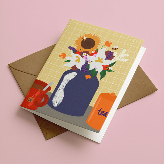 Tea On Sunday Greeting Card