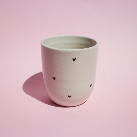 Black Love Heart Cup