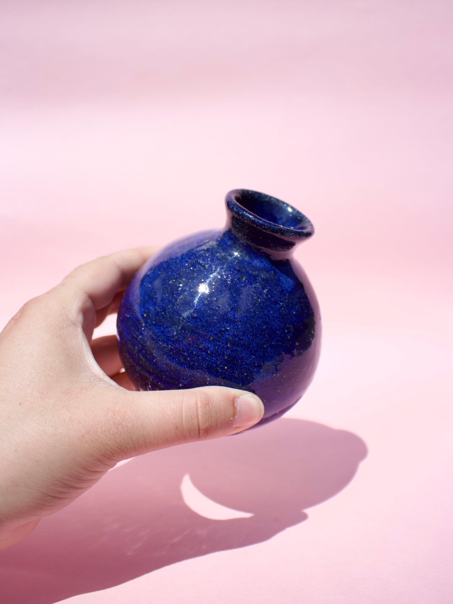 Blue Mini Vase Round