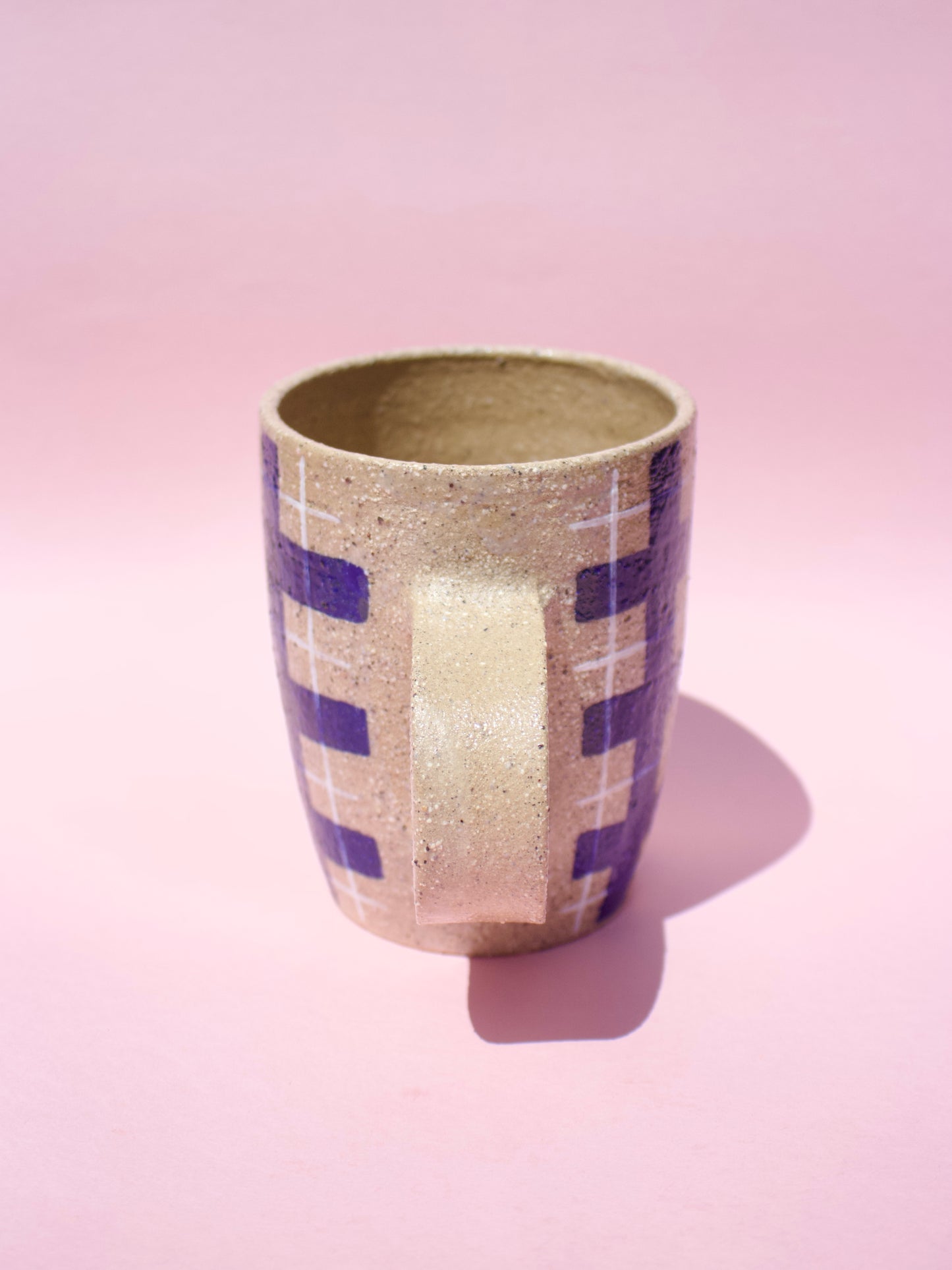 Blue Gingham Mug