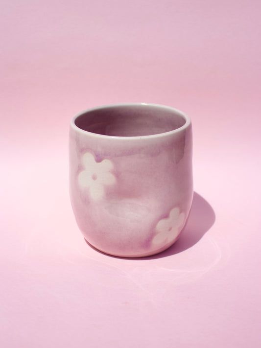 Lilac Daisy Thumb Cup