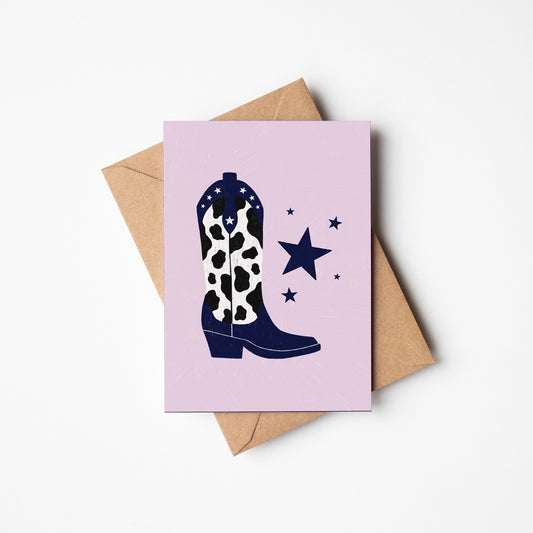 Cowboy Boot Greeting Card